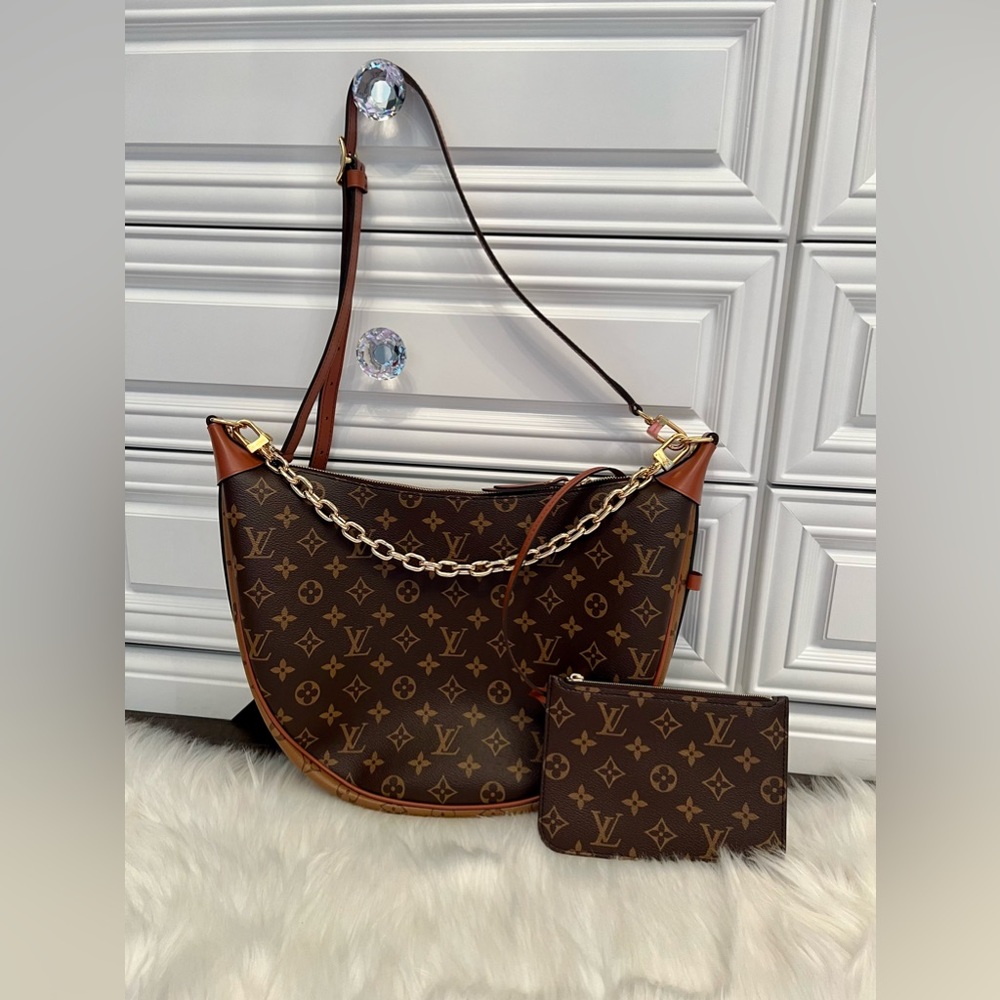 Brand new reverse monogram loop hobo.